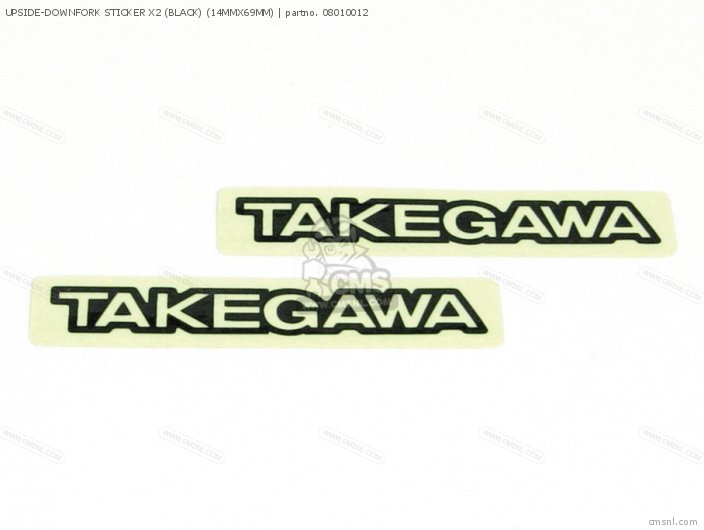 Takegawa UPSIDE-DOWNFORK STICKER X2 (BLACK) (14MMX69MM) 08010012