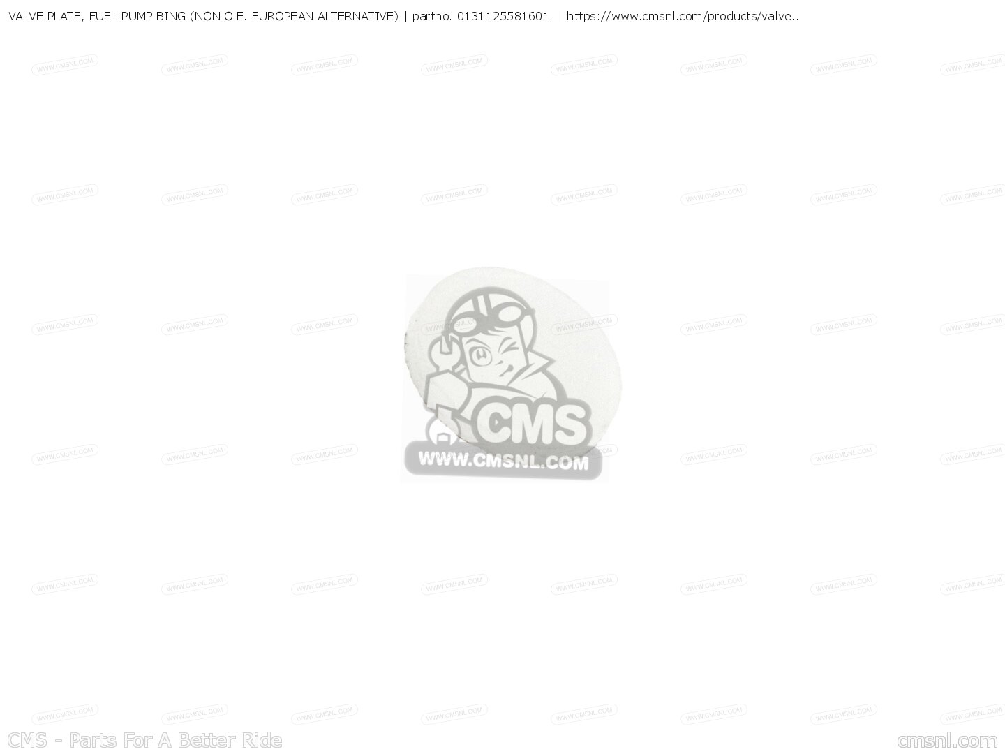 0131125581601 Valve Plate, Fuel Pump Bing (non O.e. European