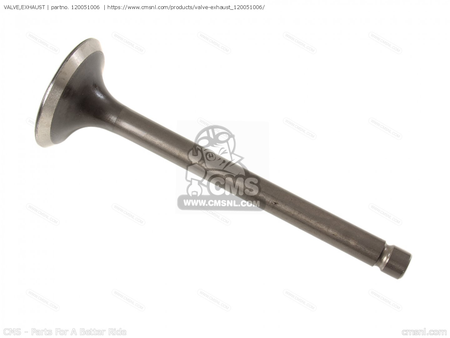 VALVE,EXHAUST for KZ750E1 1980 USA CANADA order at CMSNL