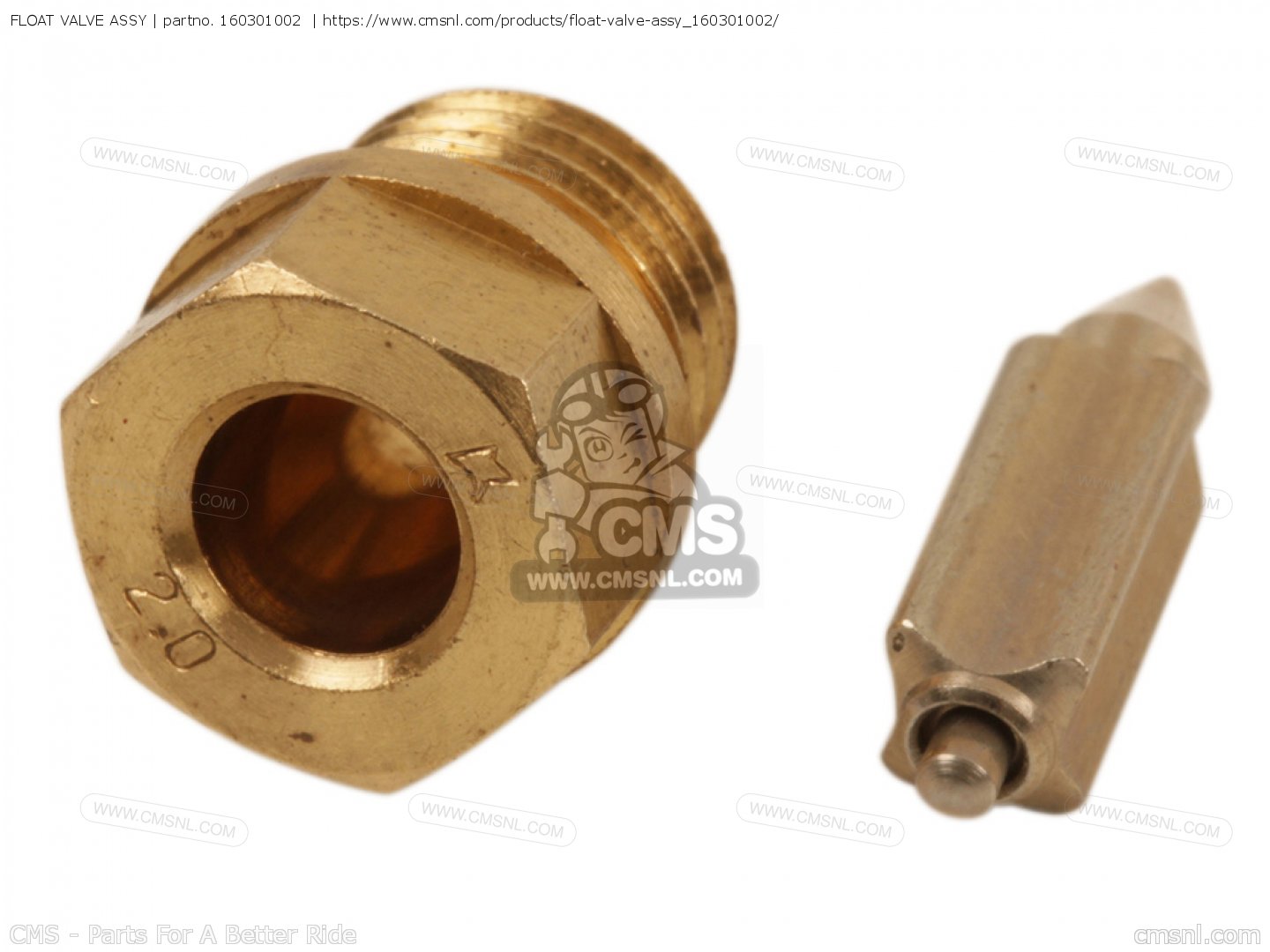 160301002: VALVE-FLOAT Kawasaki - buy the 16030-1002 at CMSNL