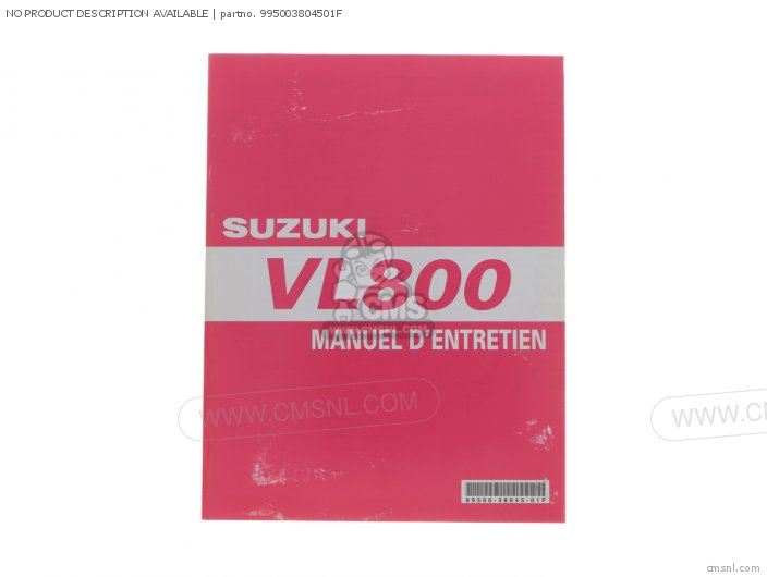 Suzuki VL800 SERVICE MANUAL 995003804501F