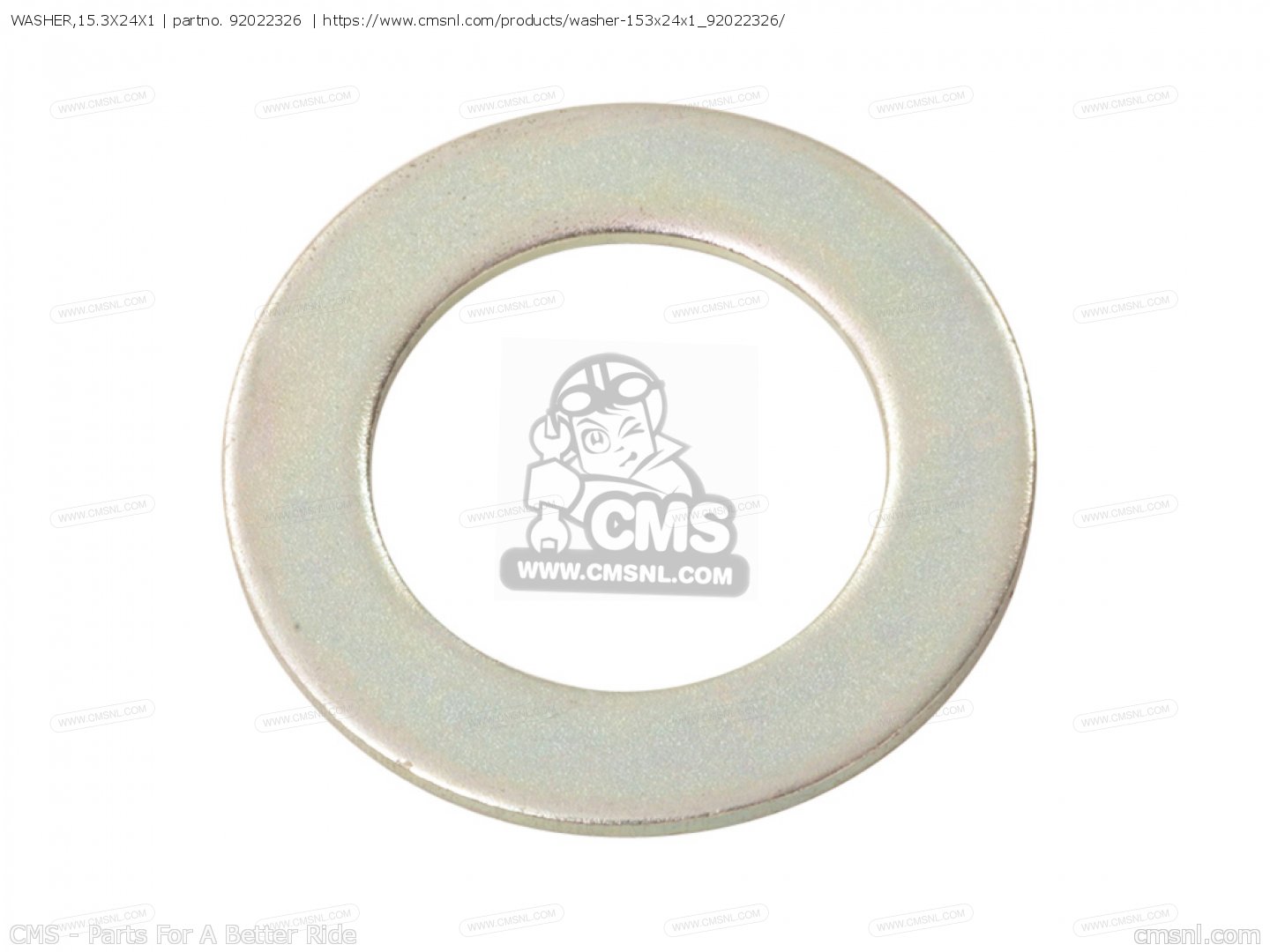 WASHER,15.3X24X1 for Kawasaki - order at CMSNL
