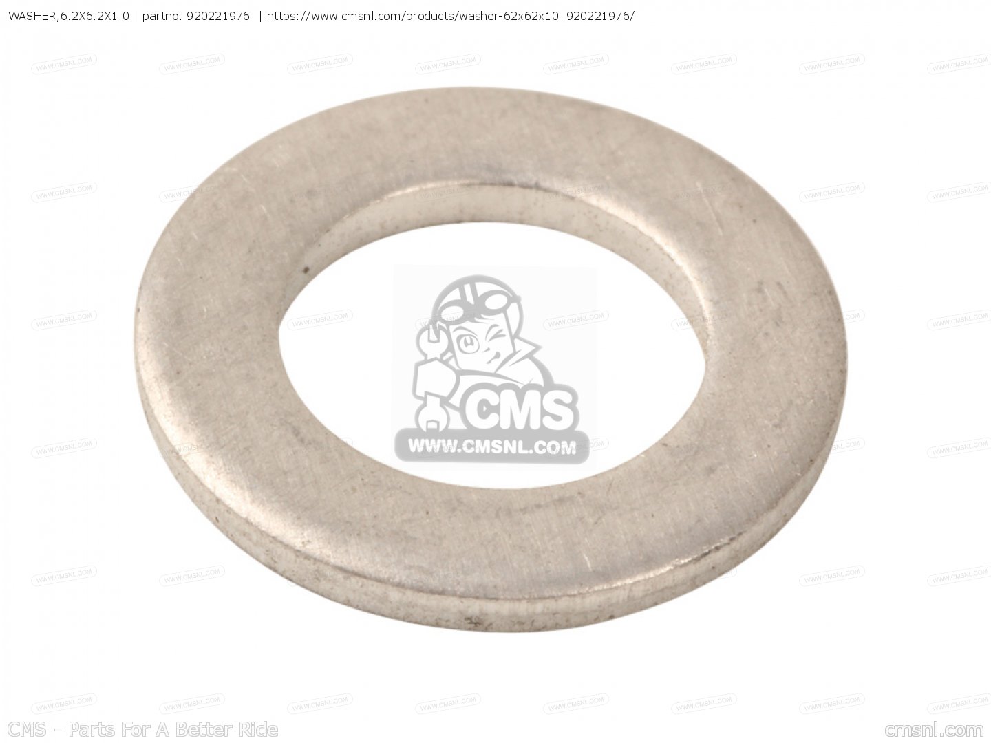 920221976: WASHER,6.2X6.2X1.0 Kawasaki - buy the 92022-1976 at CMSNL
