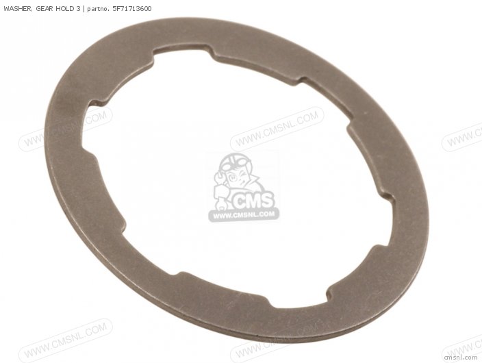 Yamaha WASHER, GEAR HOLD 3 5F71713600 Yamaha WASHER, GEAR HOLD 3 5F71713600