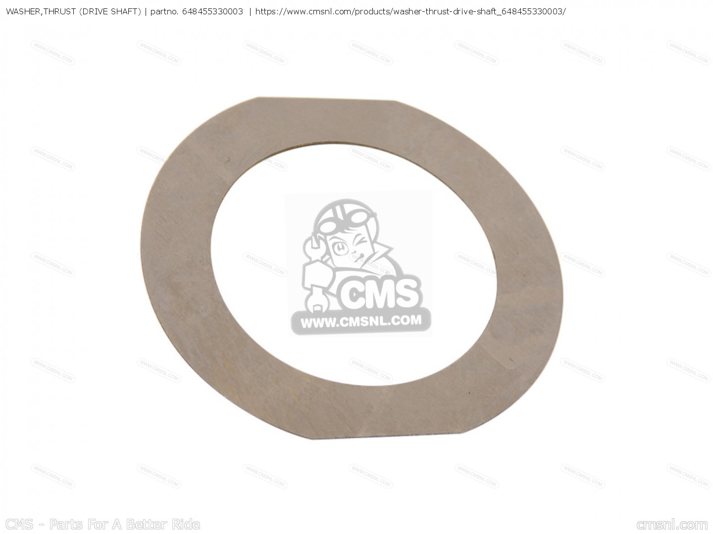 648455330003 Washer,thrust (drive Shaft) Yamaha buy the 6484553300