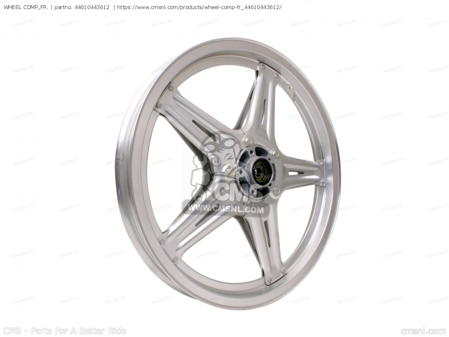 44610443612: WHEEL COMP.,FR. Honda - buy the 44610-443-612 at CMSNL