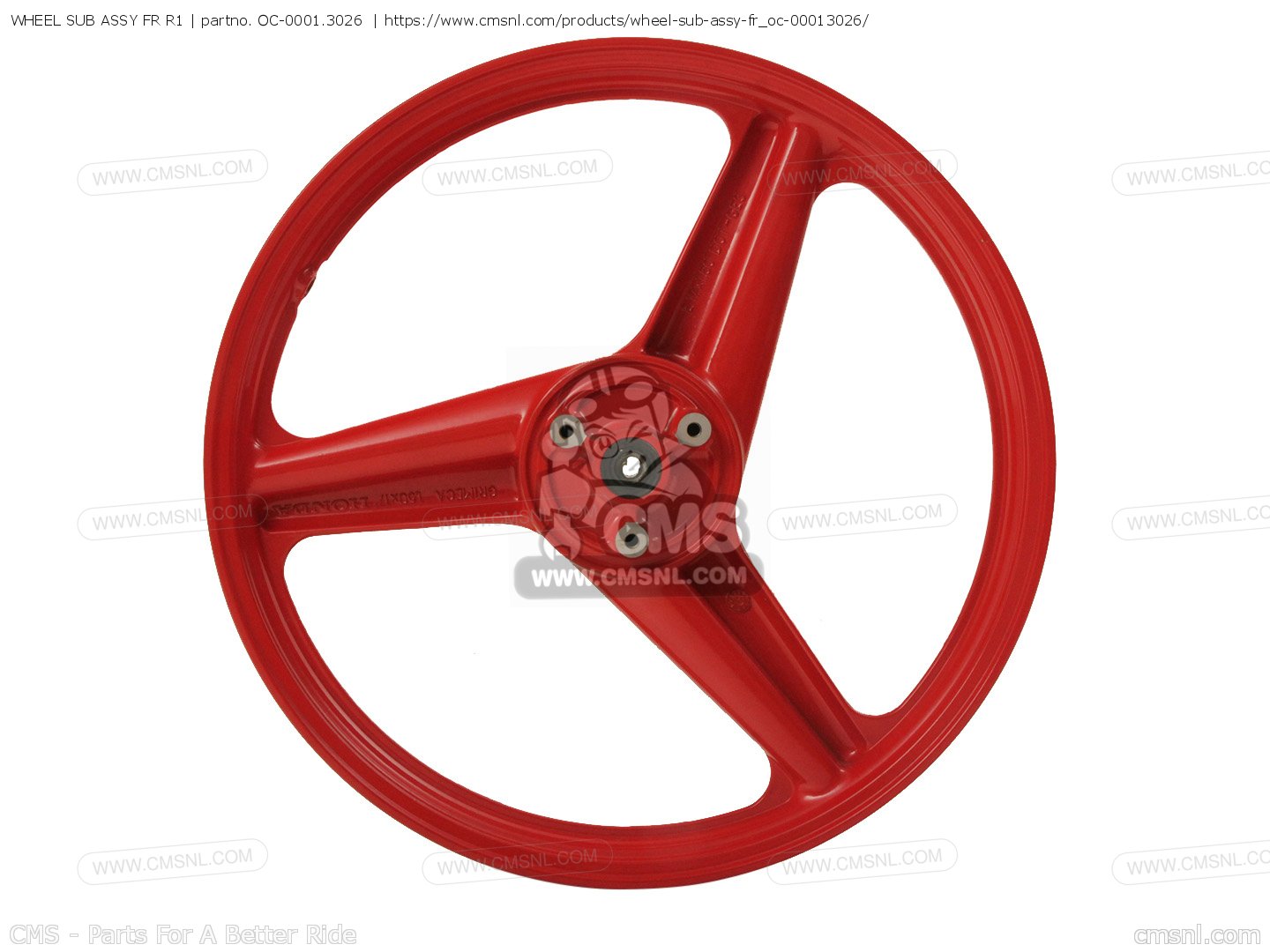 Wheel Sub Assembly OC-0001-3026: WHEEL SUB ASSY FR R1 Honda - buy the 44650-GE3-316ZA at CMSNL