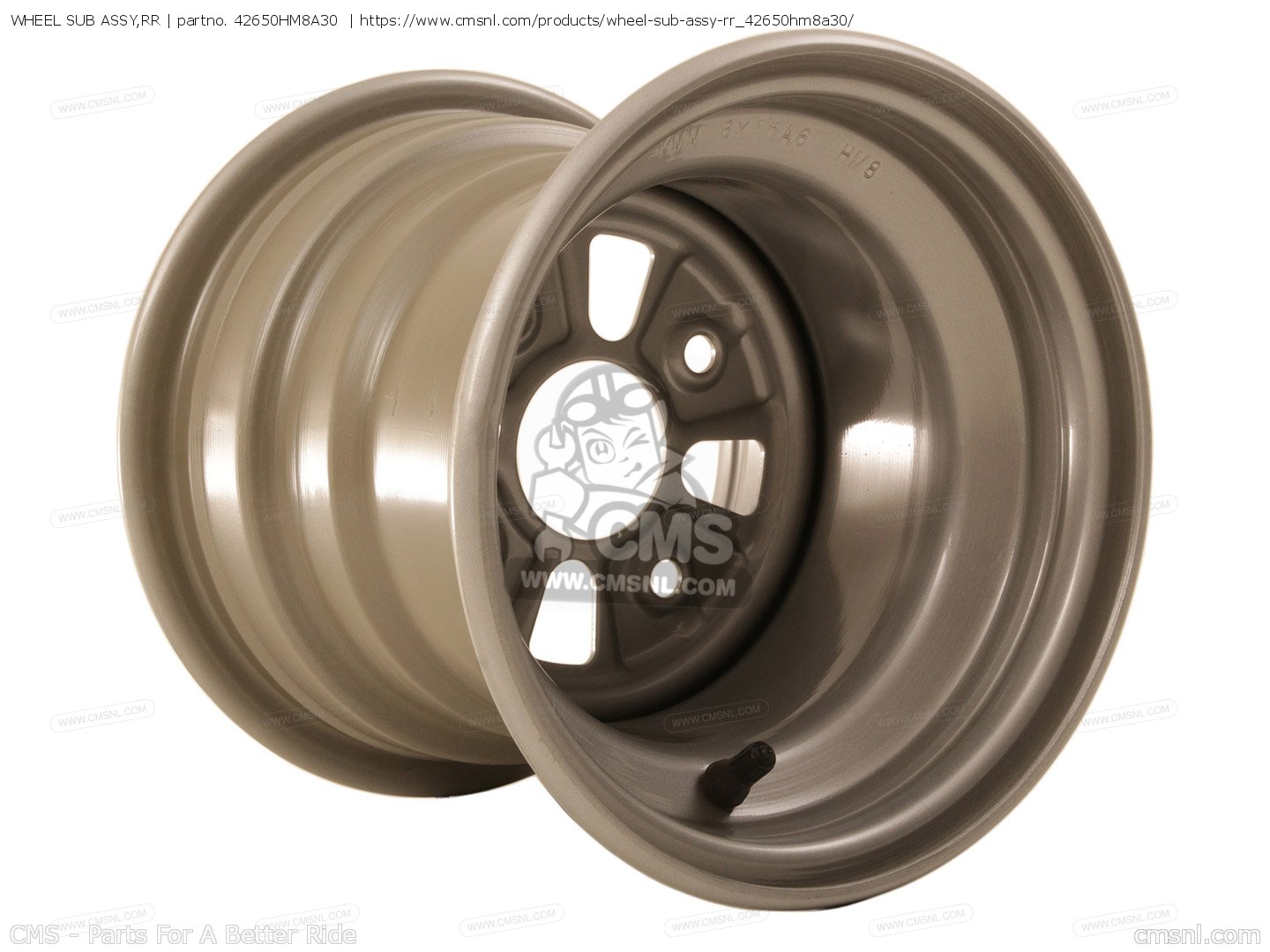 Wheel Sub Assembly 42650HM8A30: WHEEL SUB ASSY,RR Honda - buy the 42650-HM8-A30 at CMSNL