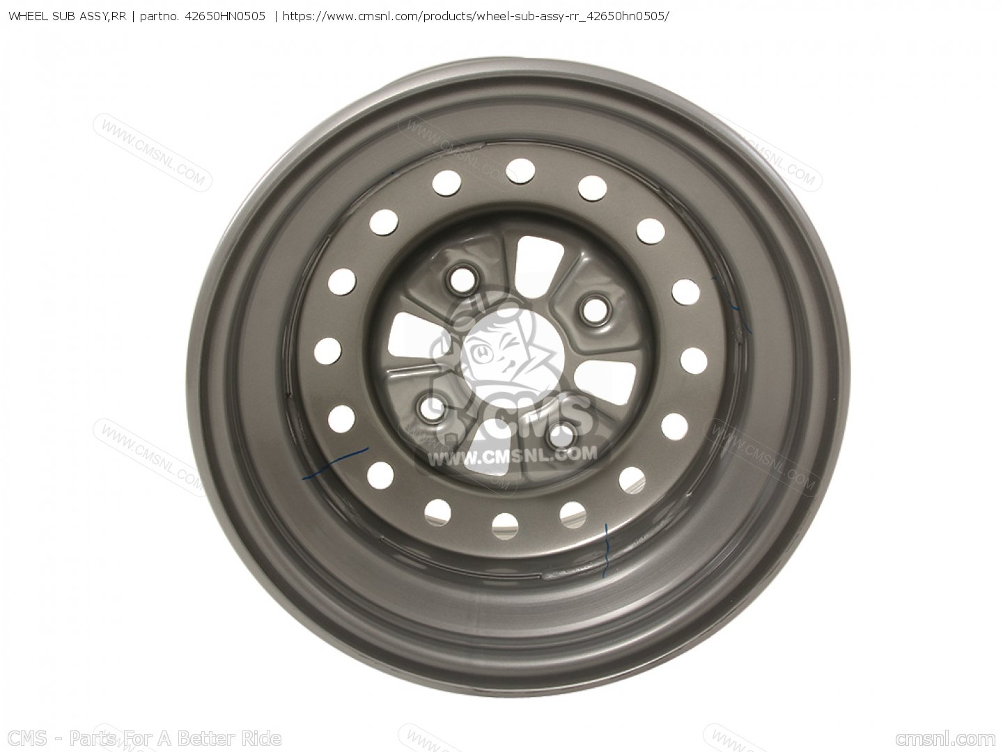 Wheel Sub Assembly 42650HN0505: WHEEL SUB ASSY,RR Honda - buy the 42650-HN0-505 at CMSNL