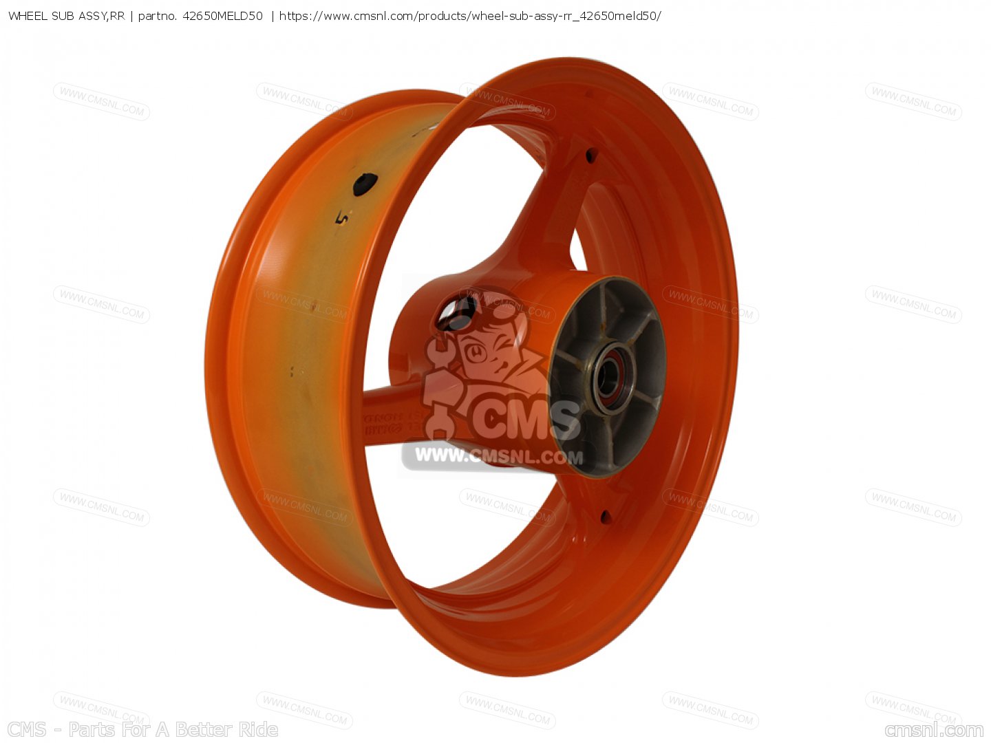 Wheel Sub Assembly 42650MELD50: WHEEL SUB ASSY,RR Honda - buy the 42650-MEL-D50 at CMSNL