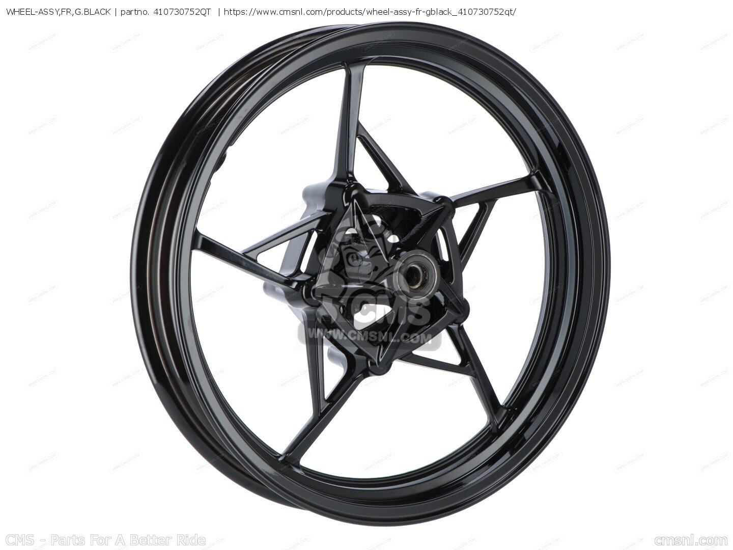 410730752QT: WHEEL-ASSY,FR,G.BLACK Kawasaki - buy the 410730752QT