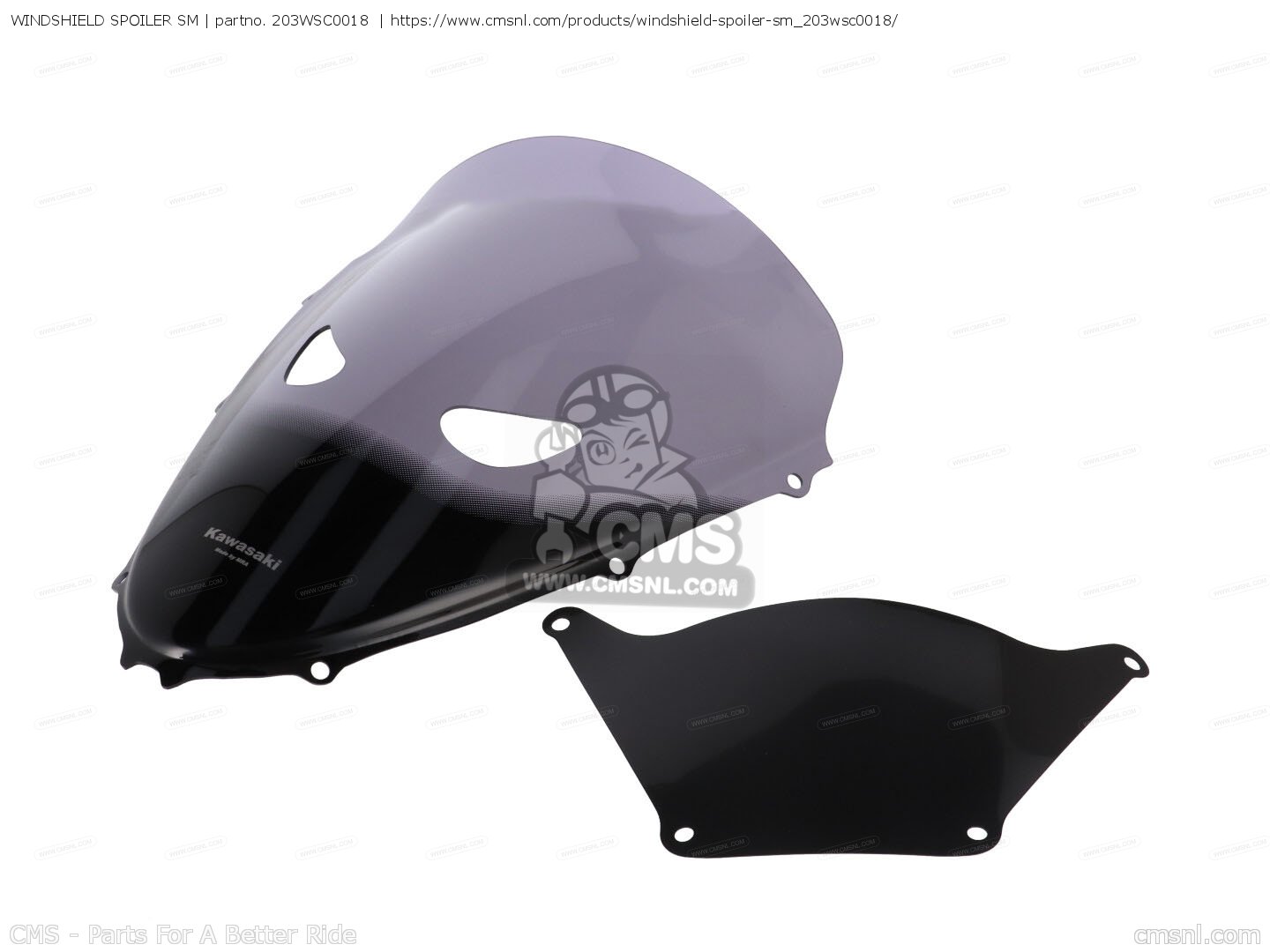 203WSC0018 Windshield Spoiler Sm Kawasaki buy the 203WSC0018 at CMSNL