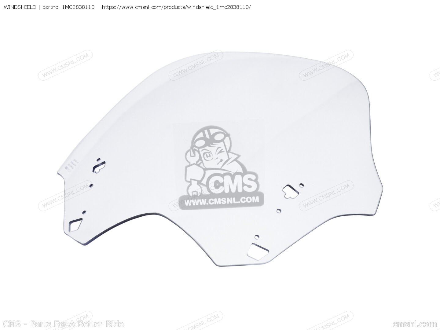 1MC2838110: WINDSHIELD Yamaha - buy the 1MC-28381-10-00 at CMSNL