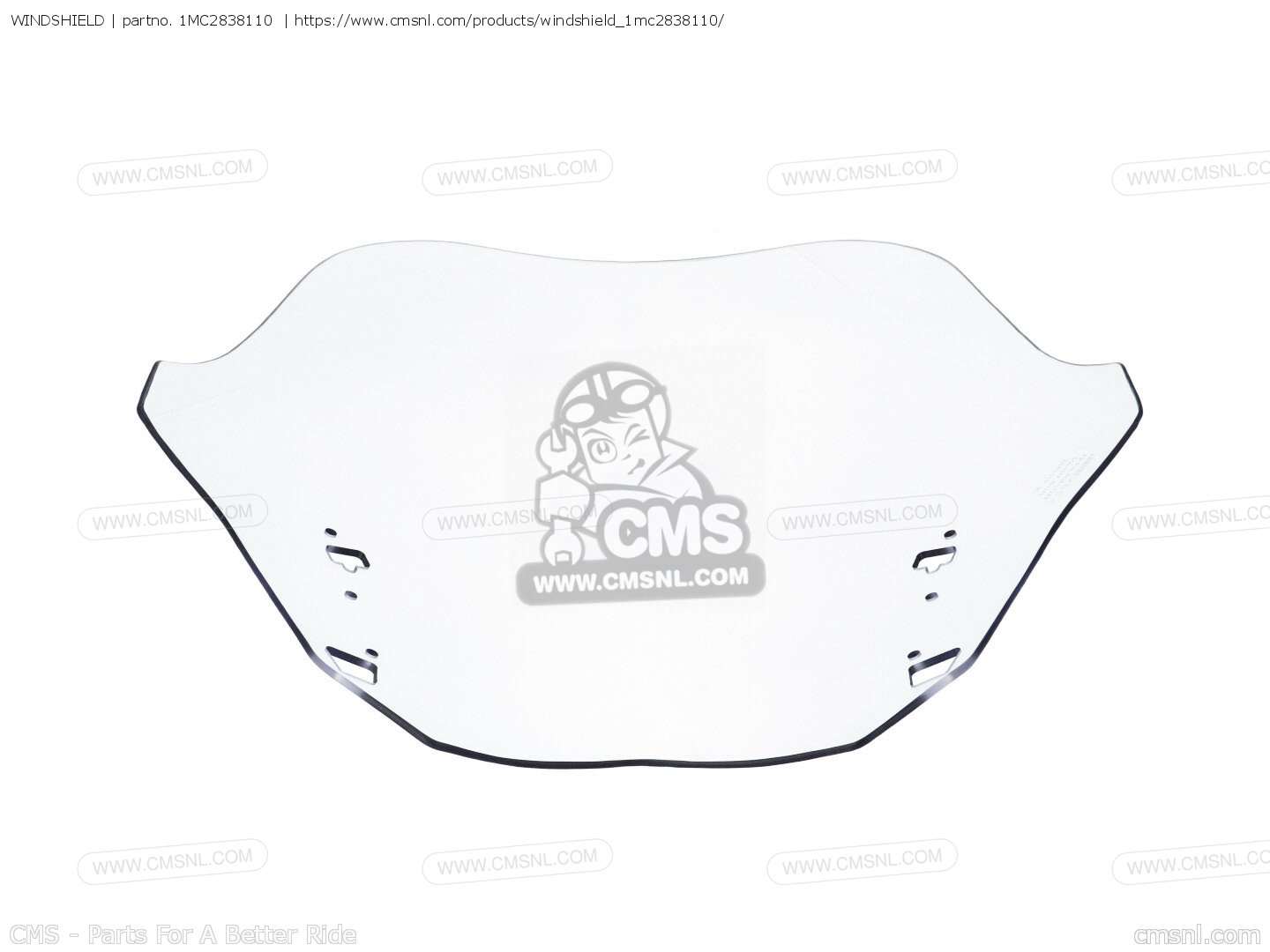 1MC2838110: WINDSHIELD Yamaha - buy the 1MC-28381-10-00 at CMSNL