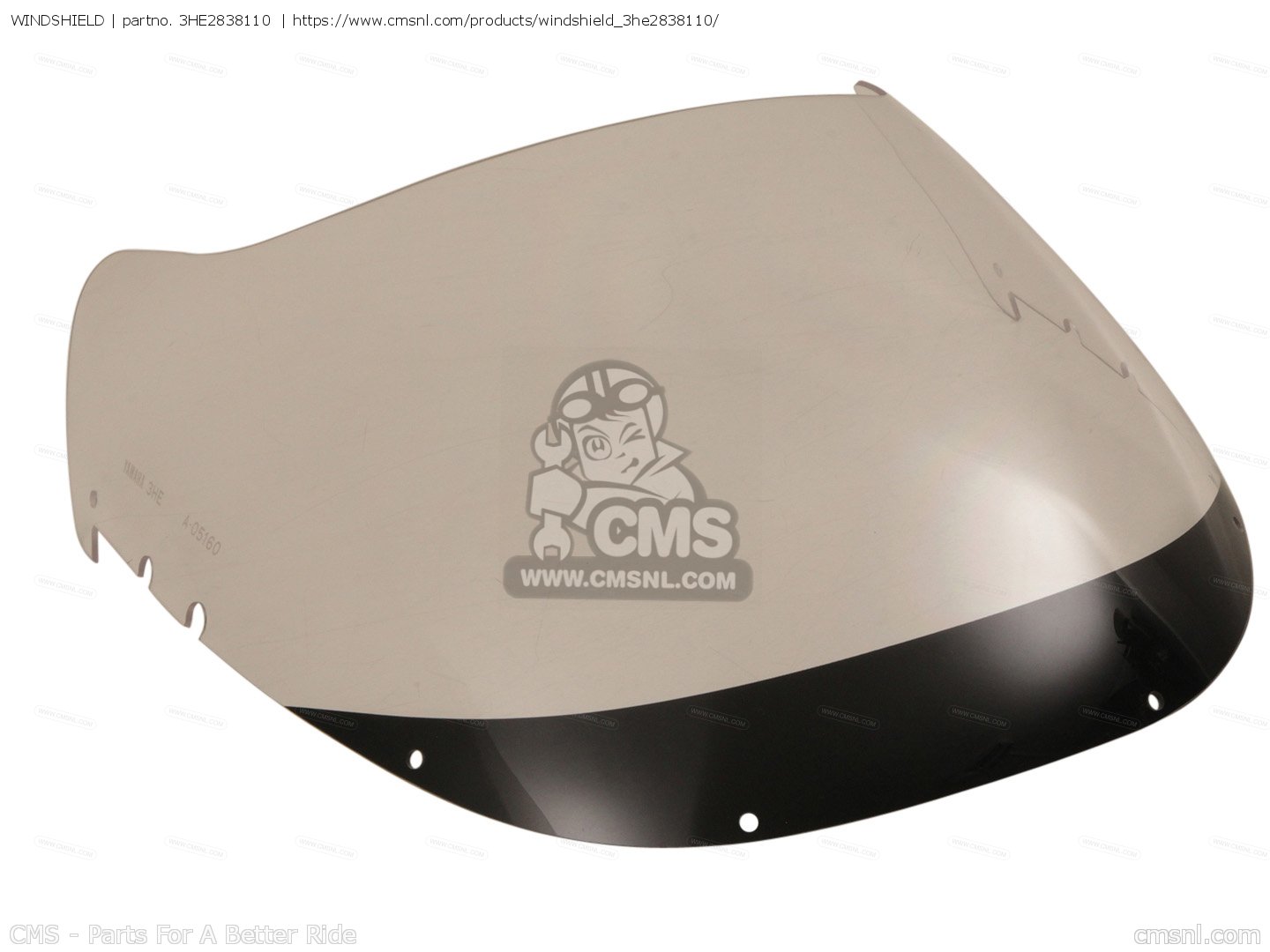 3HE2838110: WINDSHIELD Yamaha - buy the 3HE-28381-10-00 at CMSNL