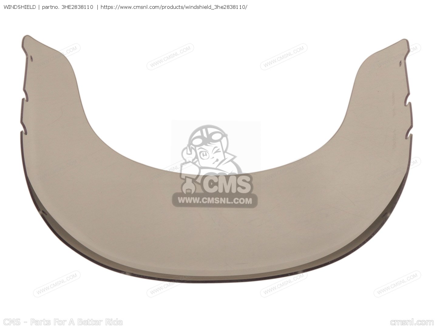 3HE2838110: WINDSHIELD Yamaha - buy the 3HE-28381-10-00 at CMSNL