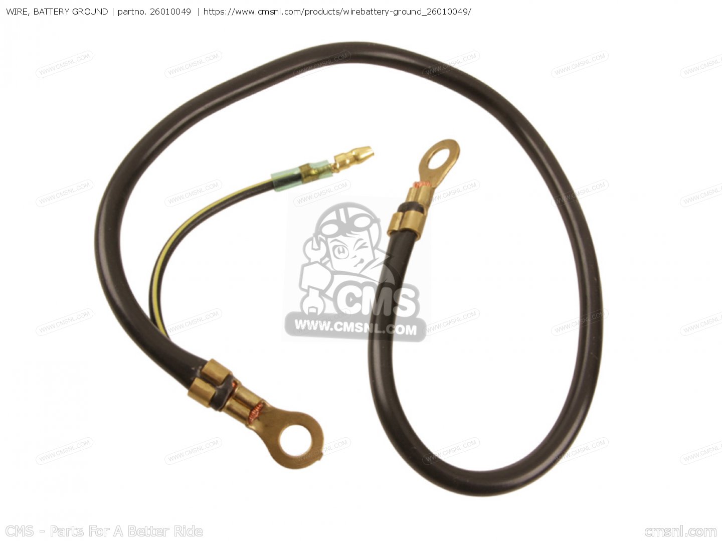 WIRE, BATTERY GROUND for KZ650B1 1977 USA CANADA / MPH KPH order at CMSNL