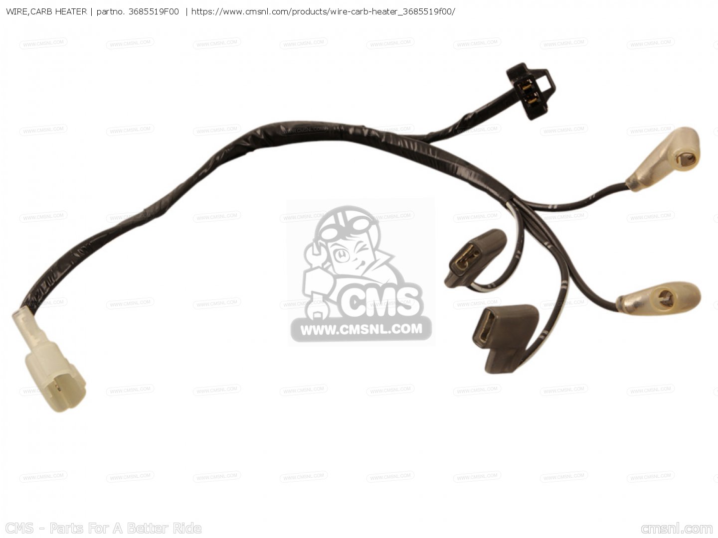 3685519F00 Wire,carb Heater Suzuki buy the 3685519F00 at CMSNL