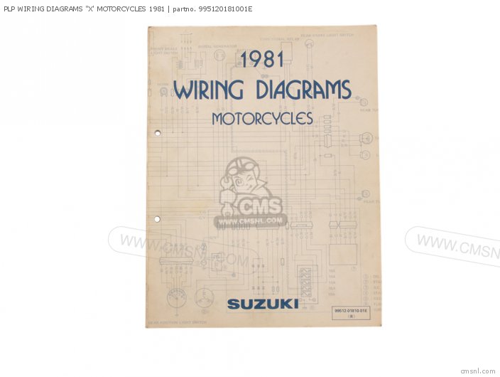 Suzuki WIRING DIAGRAMS SUZUKI  MOTORCYCLES 1981 995120181001E