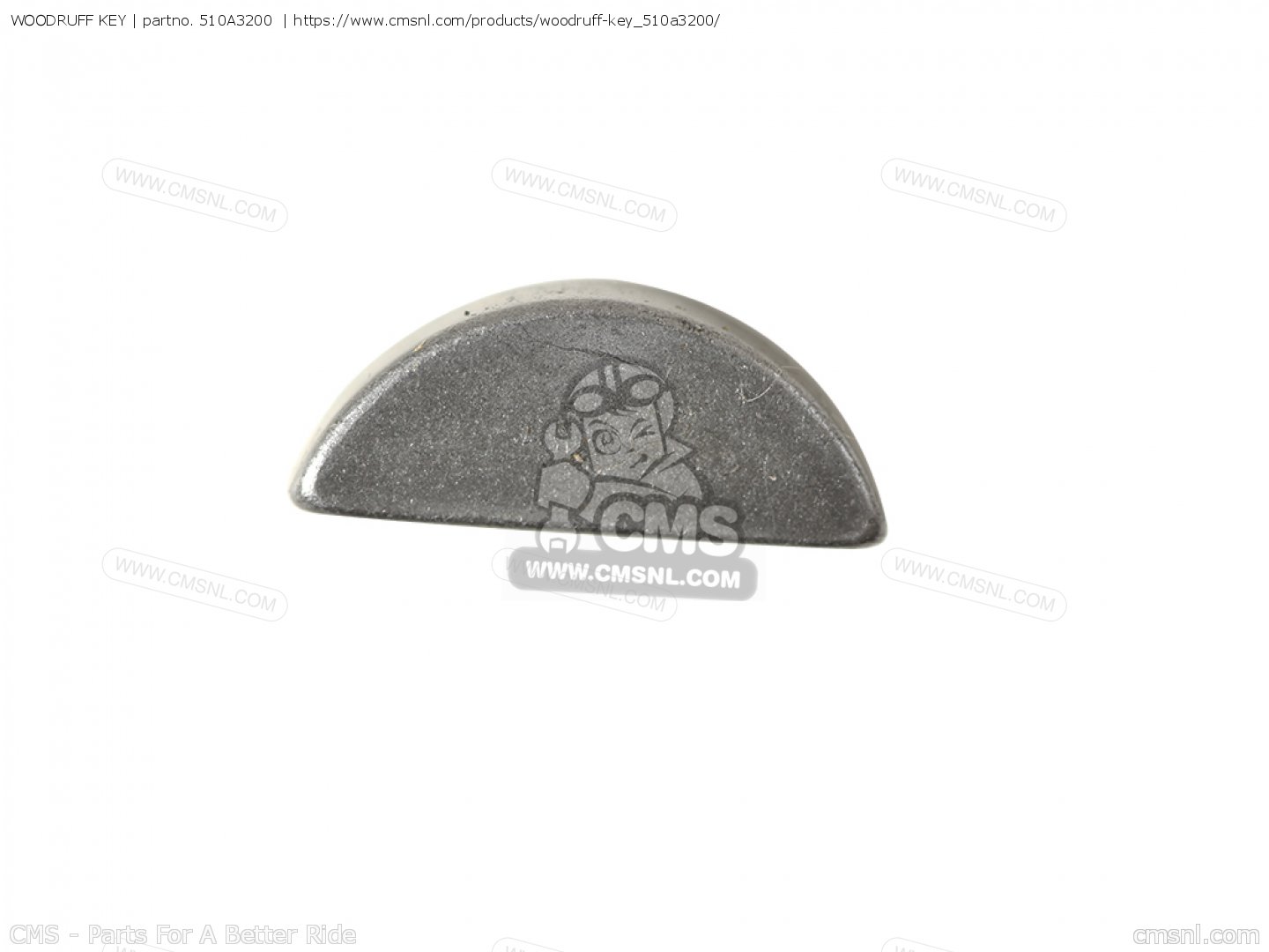 WOODRUFF KEY for KLX110A9F 2009 USA order at CMSNL