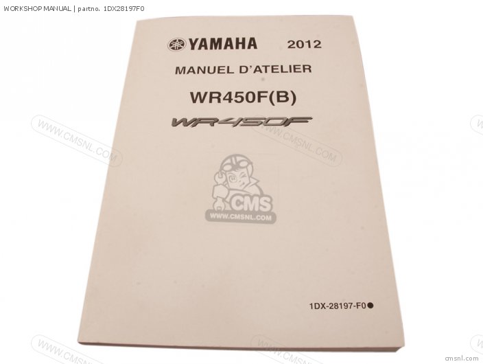 Yamaha WORKSHOP MANUAL 1DX28197F0