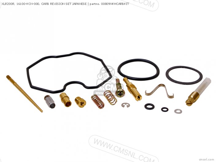 Honda XLR200R, 16100-KCN-000, CARB REVISION SET JAPANESE 00809NKHCARBKIT