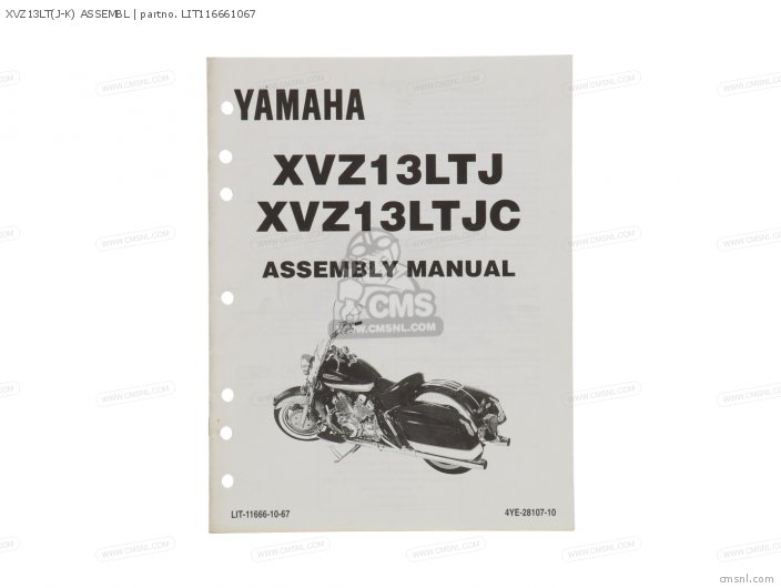 Yamaha XVZ13LT(J-K) ASSEMBL LIT116661067