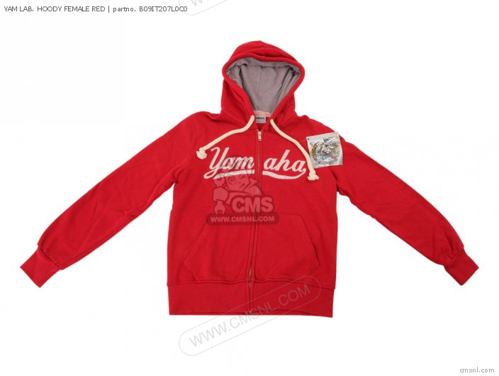 Yamaha YAM LAB. HOODY FEMALE RED B09IT207L0C0