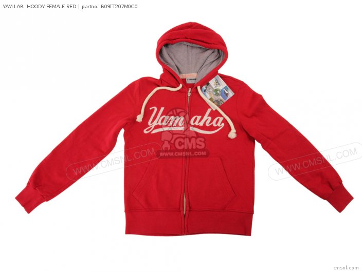 Yamaha YAM LAB. HOODY FEMALE RED B09IT207M0C0