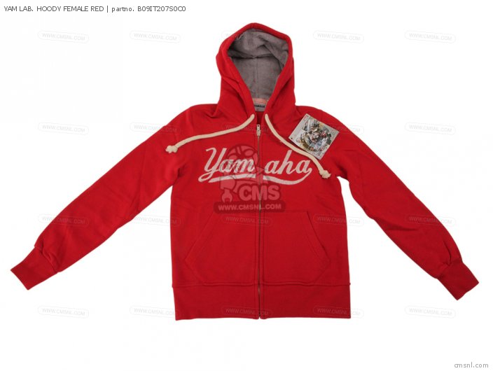 Yamaha YAM LAB. HOODY FEMALE RED B09IT207S0C0