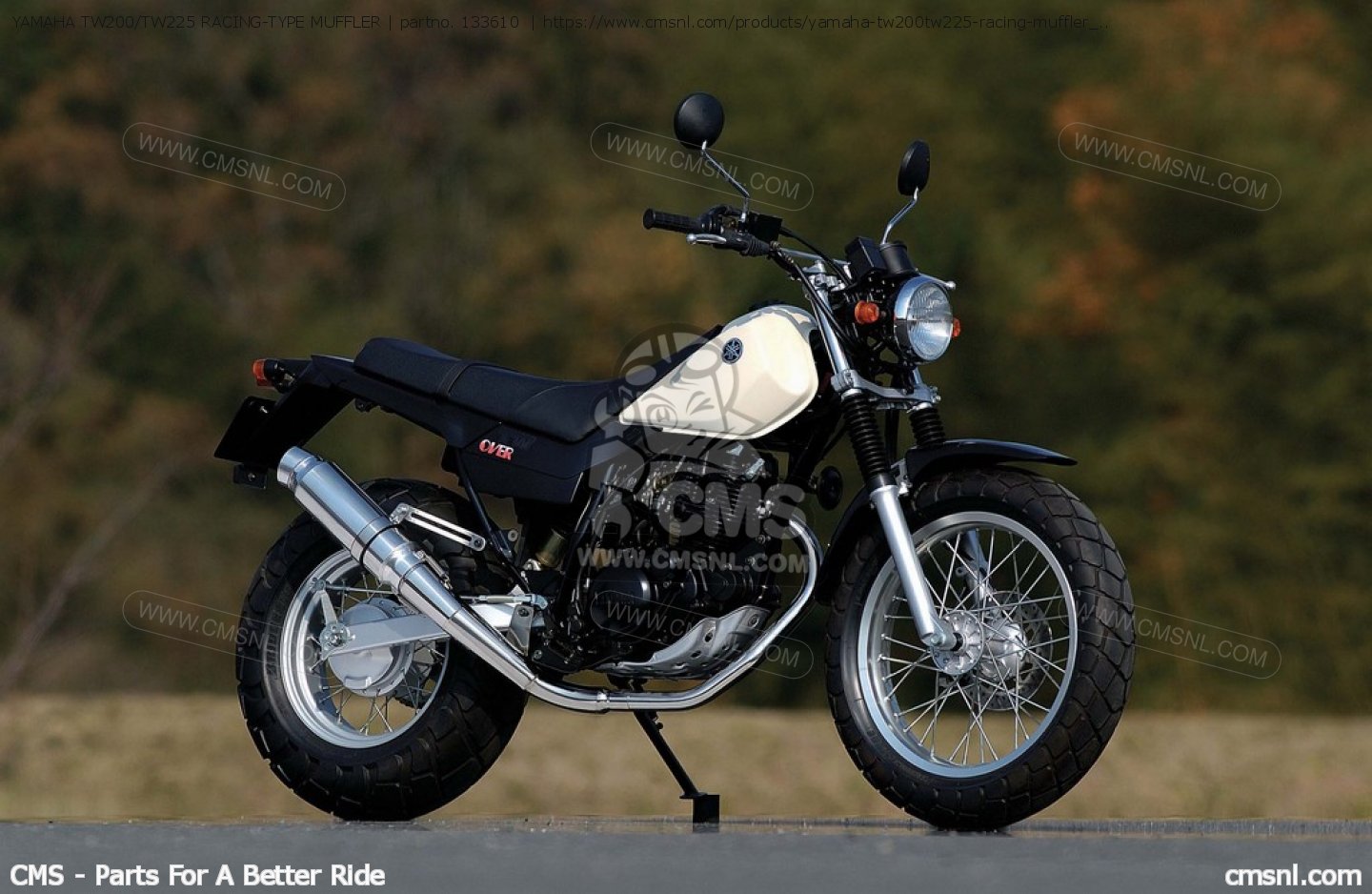 想像を超えての 133610: YAMAHA TW200/TW225 RACING-TYPE MUFFLER Over Racing パーツ