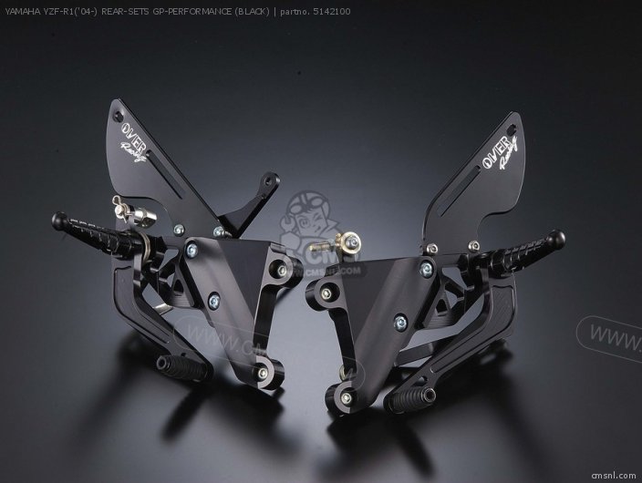 5142100 Yamaha Yzfr1('04) Rearsets Gpperformance (black) Over
