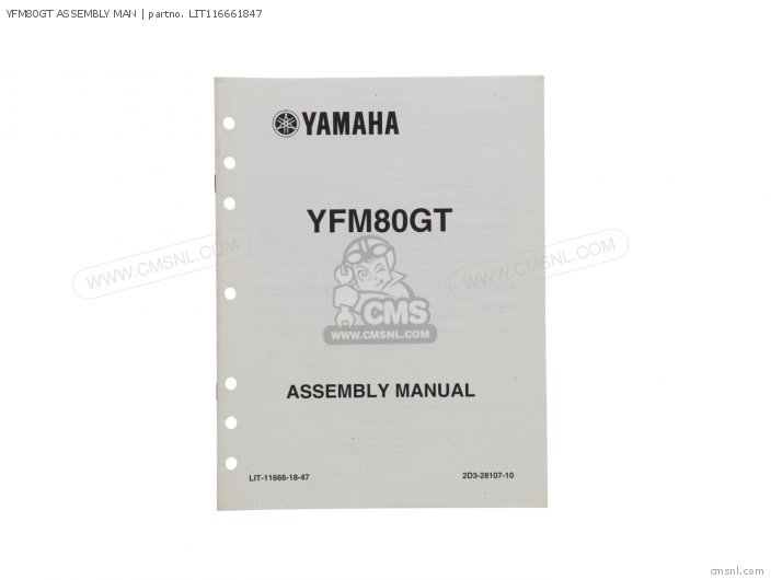 Yamaha YFM80GT ASSEMBLY MAN LIT116661847