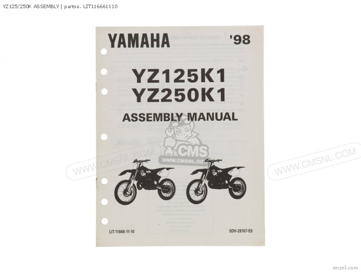 Yamaha YZ125/250K ASSEMBLY LIT116661110