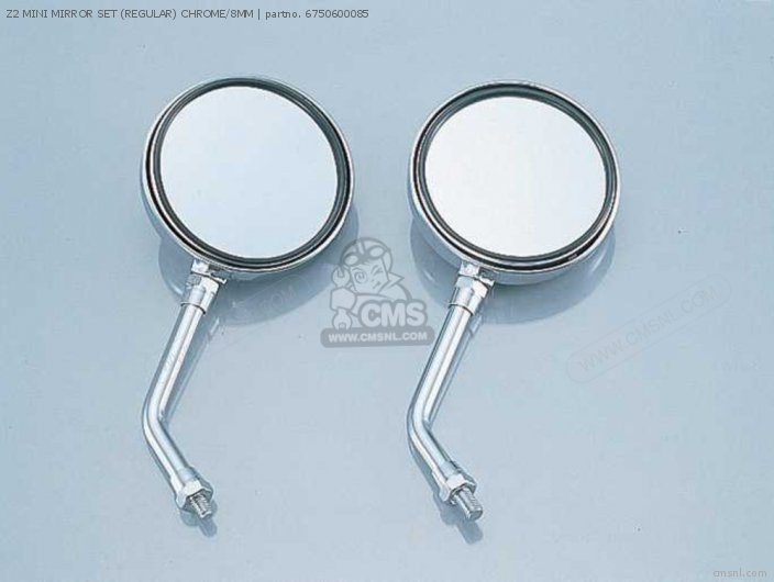 Kitaco Z2 MINI MIRROR SET (REGULAR) CHROME/8MM 6750600085